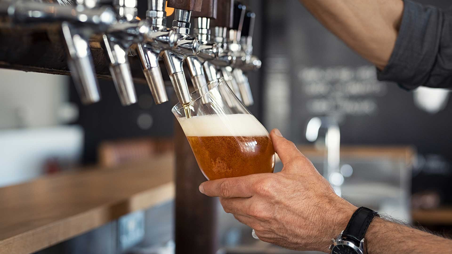 JDC - Hand holding a draft beer